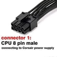 thumbnail image 2 of CPU 8 Pin Male to CPU 8 Pin (4+4) Male EPS-12V Motherboard Power Adapter Cable for Corsair Modular P, 2 of 5