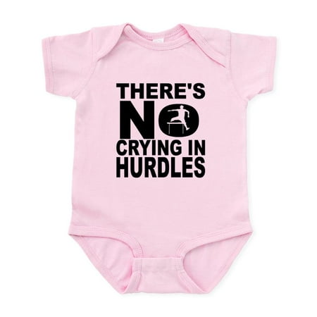 

CafePress - There s No Crying In Hurdles Body Suit - Baby Light Bodysuit Size Newborn - 24 Months