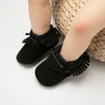 thumbnail image 3 of HsdsBebe Baby Girls Shoes Infant Booties Tassel Moccasins for Newborn 3-18M, 3 of 9