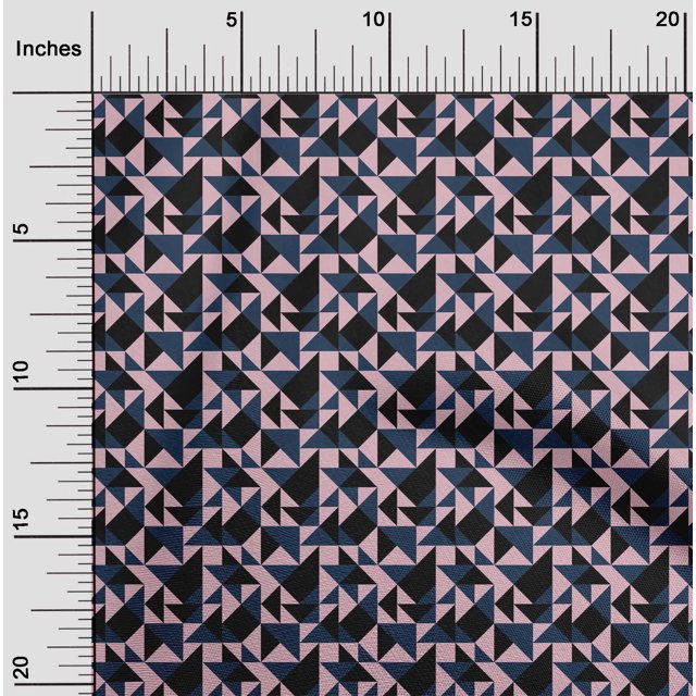 oneOone Cotton Poplin Fabric Triangle Geometric Decor Fabric Printed BTY 56 Inch Wide
