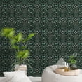 thumbnail image 5 of Tempaper Scandi Floral Teal Peel and Stick Wallpaper, 20.5" x 16.5', 5 of 10