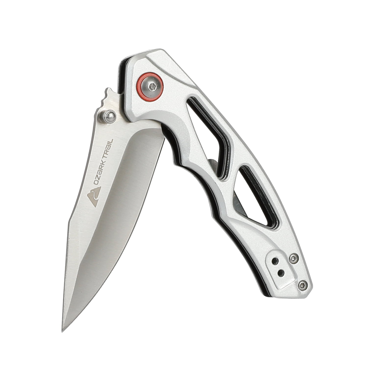 Ozark Trail 7.5-Inch Ball Bearing Folding Knife with Aluminum Handle and Stainless Steel Blade