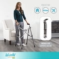 thumbnail image 2 of Andador plegable Stander Wonder Walker Lite, ligero y corto, ideal para adultos, personas mayores y ancianos. Andador de viaje compacto para movilidad. Andador estándar compacto sin ruedas. Rojo depor, 2 of 5