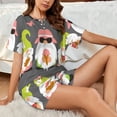 thumbnail image 4 of Rocae Summer Gnome 1 for Two Piece Sleepwear Pajamas Sets for Women Soft Short-Sleeved Pjs with Lounge Shorts -X-Large, 4 of 6