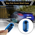 thumbnail image 2 of Funda de llave de coche de silicona TPU azul única para Fiat 500 - Funda de control remoto de 3 botones, 2 of 6