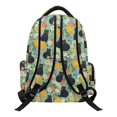 thumbnail image 2 of FUIALDOLG Cats Flowers Multi-pocket Bookbag with Lightweight Side Pockets Casual Daypack, Adjustable Padded Straps 17 Inch School Bag for Travel Middle School Elementary School, 2 of 8