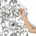 thumbnail image 3 of MuralsPrint Hand Drawn Gardenia Flowers Removable Wallpaper - 10'ft H x 24''inch W, 3 of 4