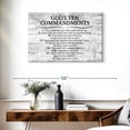 thumbnail image 3 of Elephant Stock Ten Commandments Gray Wall Art - Horizontal Canvas Wall Art - Living Room Wall Decor - Inspirational And Typography Canvas - White And Black Decor - 36" x 24", 3 of 8