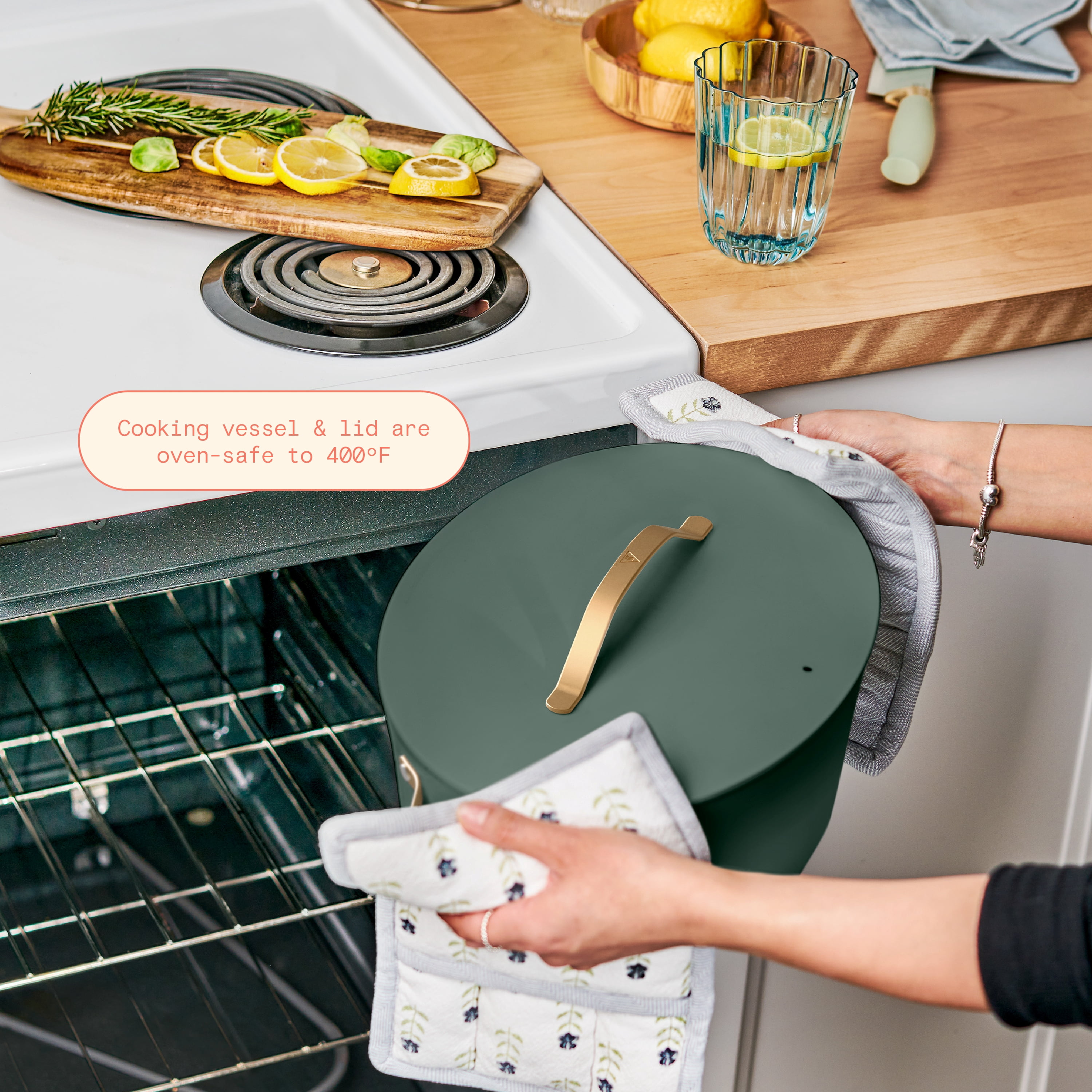 Beautiful 10 in 1, 6 Qt Electric Multi-Cooker, Thyme Green by Drew Barrymore