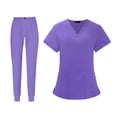 thumbnail image 3 of TISHITA Ensemble Uniforme et Pantalon Doux Multi-Poches Unisexe Col en V Extensible Travail m, 3 of 8