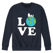 Peanuts - Love Earth - Men's Crew Neck Fleece Pullover