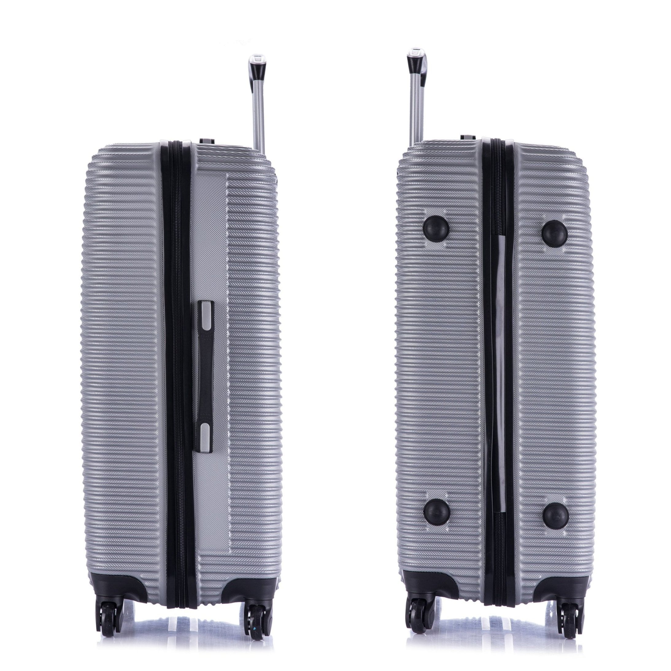 InUSA Royal 28" Hardside Lightweight Luggage with Spinner Wheels, Handle, and Trolley, Silver