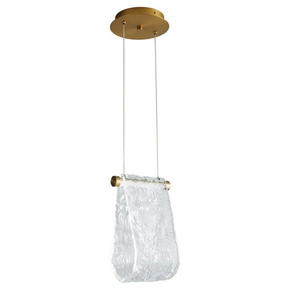 3-602-40-Oxygen Lighting-Veer - 7W 1 5CCT LED Pendant-11.5 Inch Tall and 7.5 Inch Wide-Aged Brass Finish