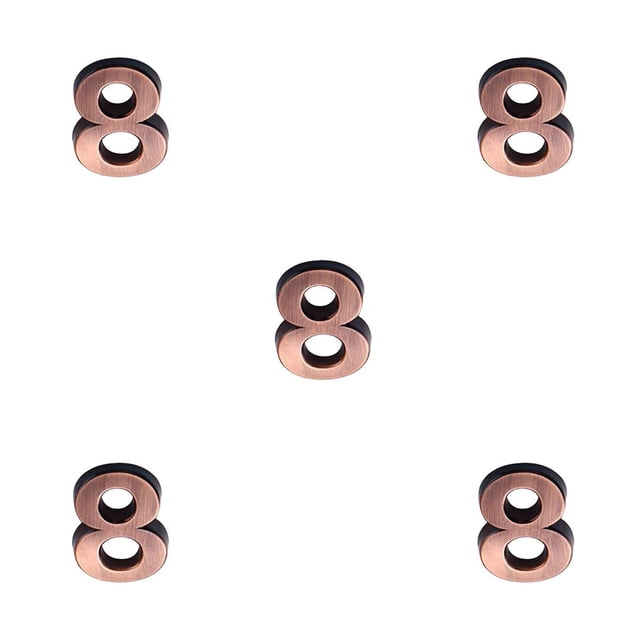 Monstrate Números de casa para el hogar exterior Exquisito Número de puerta pequeña Galvanoplastia Signos numéricos Marca de puerta Número 8 Type2 NO2 Monstrate CBP206988