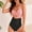 Black bathing suits for women, variant on Wycnly Womens Swimsuits Monokini Swimsuit for Women Monokini Swimsuit One Piece Swimsuit Summer Color Block Hollow out Strap Tankini Swim Suit Bathing Suit for Women