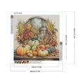 thumbnail image 2 of Pintura de diamante 5D DIY, taladro redondo completo, Kit de calabaza y pavo, decoración del hogar, 40x40cm, 2 of 9