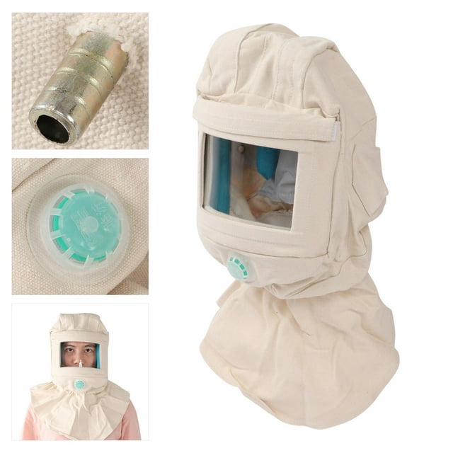Sand Blasting Hood, Sandblaster Face Shield Detachable Breathing Valve For Sand Blasting