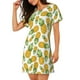 thumbnail image 2 of Fotbe Pineapple Bata de Dormir para Mujer con Estampado, Camisón de Algodón de Manga Corta, Ropa de Dormir Casual, 2 of 6