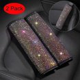 thumbnail image 2 of ZHAOCHENG almohadillas para el hombro para cinturón de seguridad de automóvil, funda para cinturón de seguridad con cristales brillantes para mujer, decoración de cristal para automóvil, 2 of 5