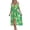 Green, variant on Summer Dresses for Women 2026 Women's Fit and Flare Midi Dress Cold Shoulder Spaghetti Strap Wrap V Neck Floral Print Tie Waist Split Front Casual Wedding Guest Beach Sundress