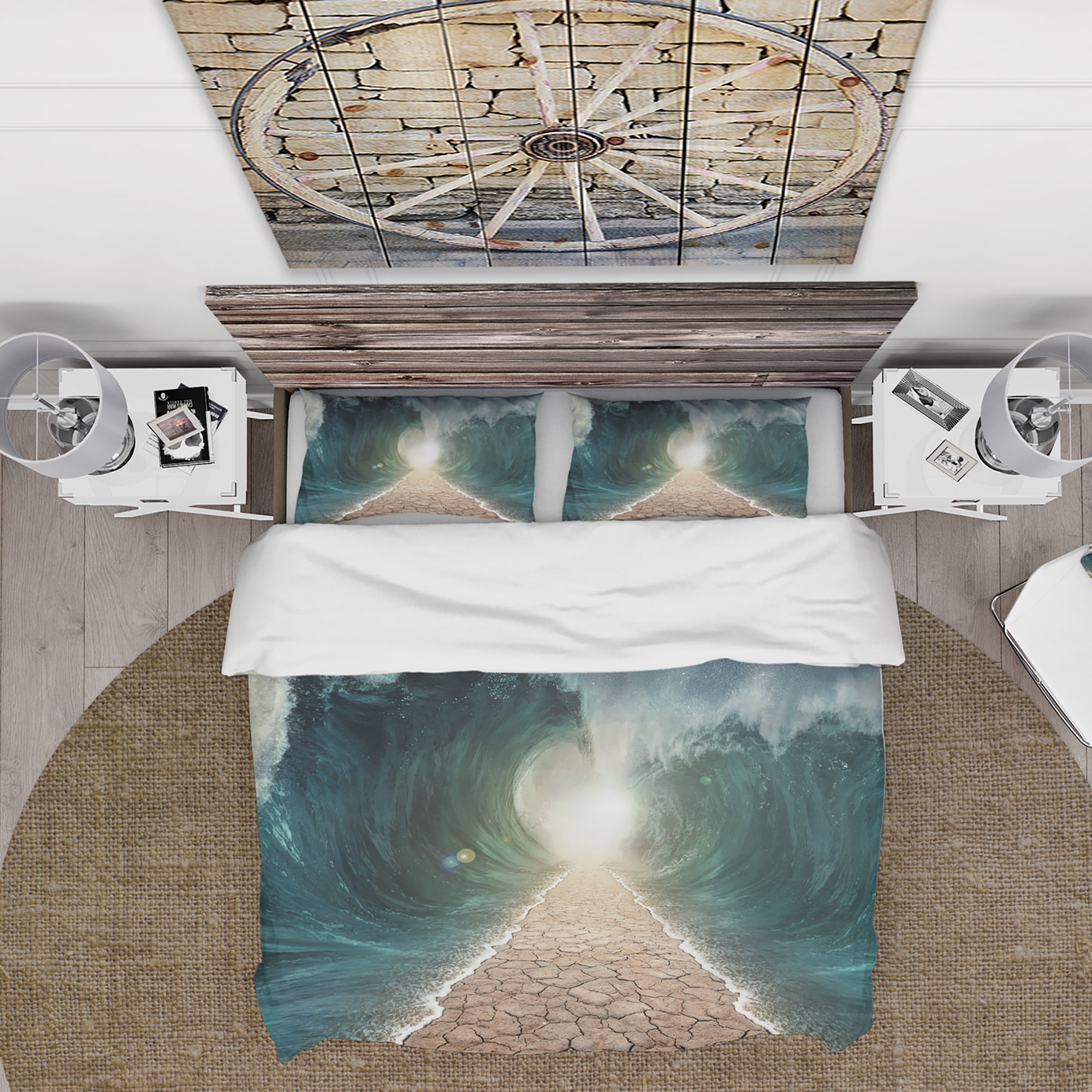 Designart 'Pathway Through The Parted Seas' Nautical & Coastal Duvet Cover Set