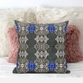 thumbnail image 2 of Amrita Sen Designs  26 x 26 in. Carnival Geo Broadcloth Indoor & Outdoor Zippered Pillow - Brown & Blue, 2 of 4