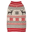 thumbnail image 2 of Holiday Time Red Moose Fair Isle Dog Sweater, 2 of 3