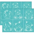 thumbnail image 2 of 2Pcs 11x8.6 Inch Animal Doll Self-Adhesive Silk Screen Printing Stencil Elephant Teddy Bear Silk Screen Stencil Lion Rabbit Reusable Mesh Stencils Transfer for DIY T-Shirt Fabric Painting, 2 of 9
