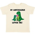thumbnail image 3 of Inktastic My Auntiesaurus Loves Me Boys or Girls Toddler T-Shirt, 3 of 5