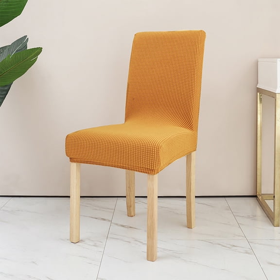 Surpdew Dining Chair Covers Set Of 2, Stretch Kitchen Chair Covers For Dining Chairs, Removable Washable Parson Seat Slipcover For Home, Restaurant, Hotel, Banquet Gold
