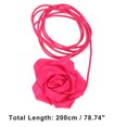 thumbnail image 2 of Unique Bargains 1 Pc Adjustable Waist Belt Elegant Satin Rose Flower Handmade Cord Belt Women Rose Red, 2 of 4