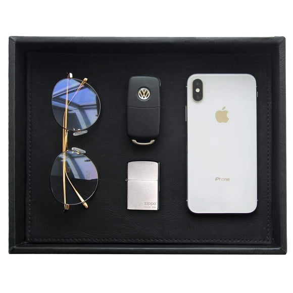 Organizador de mesitas de noche Vixdonos Valet Tray de piel