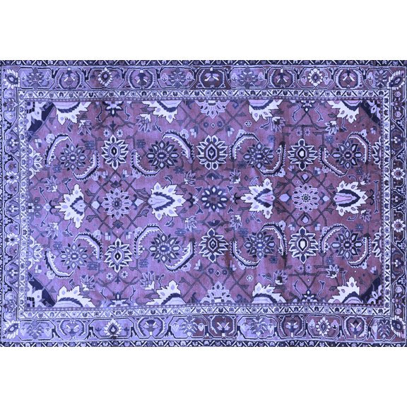 Ahgly Company Indoor Rectangle Persian Blue Traditional Area Rugs, 3' x 5'