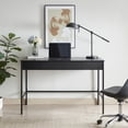 thumbnail image 3 of Evelyn&Zoe Evans 48" Wide Rectangular Writing Desk, Black, 3 of 7
