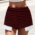 thumbnail image 1 of Vedolay Women's Casual Shorts Women's 2023 Summer Beach Shorts Elastic Waist Drawstring Lightweight Pocketed Short Lounge Pants,Red XXL, 1 of 5