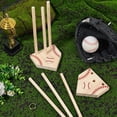 thumbnail image 2 of PH 2 Sets Baseball Ring Display Stand Wooden Baseball Ring Display Organizer Championship Ring Holder Wooden Softball Ring Holder Baseball Gifts for Sports Ball Lovers, 2 of 5