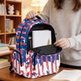 thumbnail image 5 of FKELYI July 4th USA Star Print School Backpack for Kids 17 Inch Bookbag Lightweight Backpacks for Boys Girls Casual Daypack with Multi-Pockets Rucksack, 5 of 7