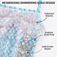 thumbnail image 6 of Girls Mermaid Swimsuit 3 Piece Bikini Set,Scales Print Two Piece Bathing Suit with Removable Fishtail Tulle Skirt Size 8Y, 6 of 9