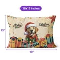 thumbnail image 4 of Merry Christmas Santa Golden Retriever Scarf Twinkling Lights Xmas Holiday Pillow Cushion Double Sided Goldens Dog Lover Gifts Idea Throw Pillow - 00022, 4 of 4