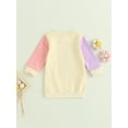 thumbnail image 4 of Toddler Girl Halloween Outfits Sweatshirt Dress Long Sleeve Round Neck Witch Hat Print Pullover Colorblock Baby Fall Clothes, 4 of 9