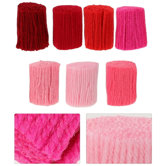 HEANUJJ Woolen Yarn Assorted Color for Decor Latch Hook Rug Making Crafts 7Pcs