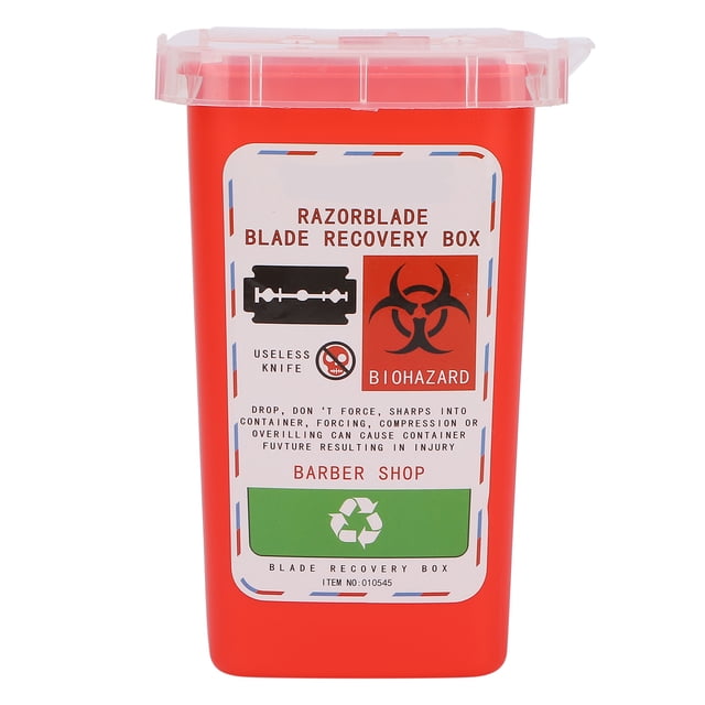 Blade Disposal Box,Disposal Blade Container Barbershop Shaving Blade Disposal Box Blade Container Cutting-Edge Features
