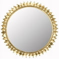 thumbnail image 2 of SAFAVIEH 21.6" Round Leaf Crown Sunburst Mirror, Gold, 2 of 3