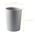 thumbnail image 2 of SkyAuks Trash Can, Round Plastic Wastebasket for Bathrooms, Laundry Room, Black, 2 of 7