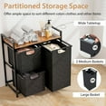 thumbnail image 6 of Gymax Freestanding Laundry Hamper Basket Organizer w/ 3 Pull-Out Removable Bags, 6 of 10