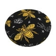 thumbnail image 2 of Lsque Hohey Bee Golden Embroidery Round Bar chair cushion covers Velvet Fabric Premium Comfort Protects from Scratches and Stains for 14-17 Inch Chair- 12 inch, 2 of 7