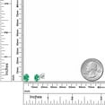 thumbnail image 6 of Gem Stone King 14K White Gold Green Zirconia Double Notch Stud Earrings | 1.52 Cttw | Gemstone Birthstone | Oval 7X5MM | Gold Earrings for Women Men, 6 of 6