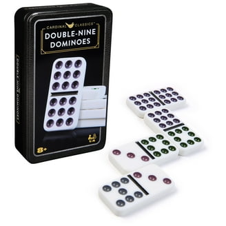 DOMINO - DOMINO (レコード) Double Nine Color Dot Dominoes Game in a Tin - Walmart.com