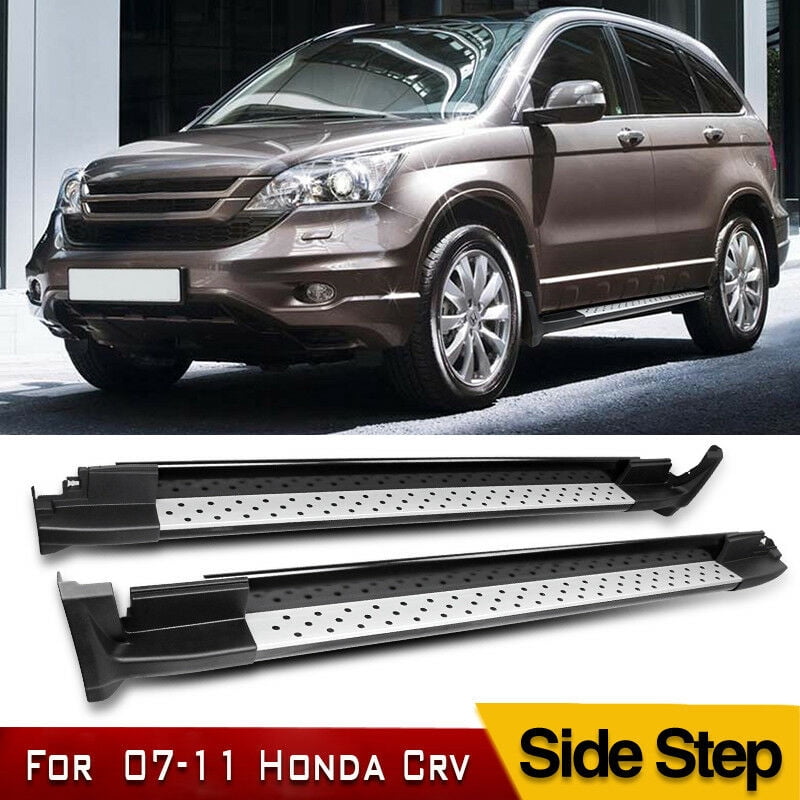 For 2007 2011 Honda Crv Cr V Aluminium Running Board Black Side Step Nerf Bar Walmart Com Walmart Com