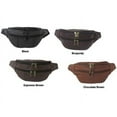 thumbnail image 3 of AmeriLeatherLeather Fanny Pack - Adjustable Belt Bag for Women & Men - Travel Waist Pack-Color:White, 3 of 4